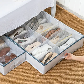 Пыленепроницаемая Обувная Коробка Большой Емкости, Складной Ящик Для Хранения Обуви Под Кроватью, Органайзер Для Хранения Обуви, Обувная Коробка