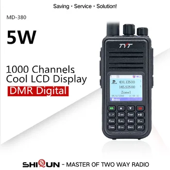 Радио MD-380 DMR Совместимо с Motorola Tier1/2 Двухдиапазонный UHF VHF 5 Вт TYT DMR Цифровая Портативная рация md380 Baofeng DMR DM-8HX