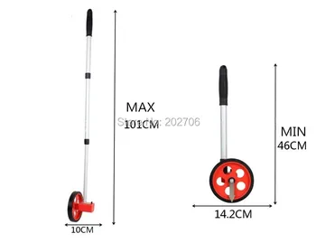 Складной измеритель расстояния между колесами, счетчик, измерительное колесо 0-9999,9 м, портативное измерительное колесо, измерительное колесо для измерения расстояния