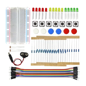 Стартовый набор UNO R3 Мини-макетная плата, светодиодная перемычка, кнопка для arduino Diy Kit