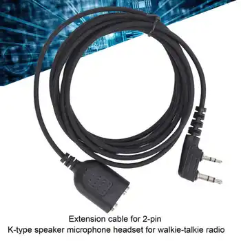 Удлинитель для наушников Walkie Talkie от мужчины к женщине Удлинительный кабель для 2-контактного динамика K-типа, микрофонной гарнитуры