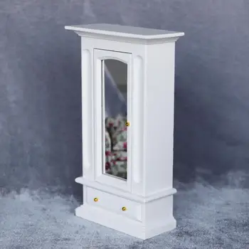 Шкаф для кукольного домика с высокой имитацией подарочной мебели, модель шкафа для кукольного домика с зеркалом, мини-шкаф для детей