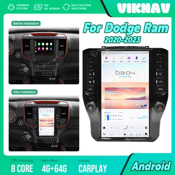 Экран Android 11 для Dodge Ram 2020 2021 2022 2023 Qualcomm GT6 GPS Навигация Беспроводной мультимедийный плеер Carplay головное устройство