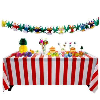 Юбка для стола в красно-белую полоску, юбки для пикника в карнавальном стиле для вечеринок