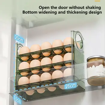 Ящик для хранения яиц Поворотная Подставка для яиц Полка Холодильник Держатель для хранения яиц